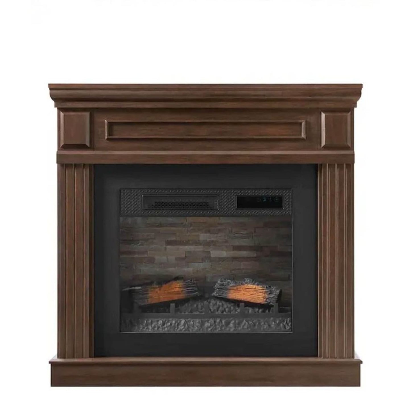 Grantley 40 in. W Freestanding Electric Fireplace Mantel in Simply Midnight Cherry