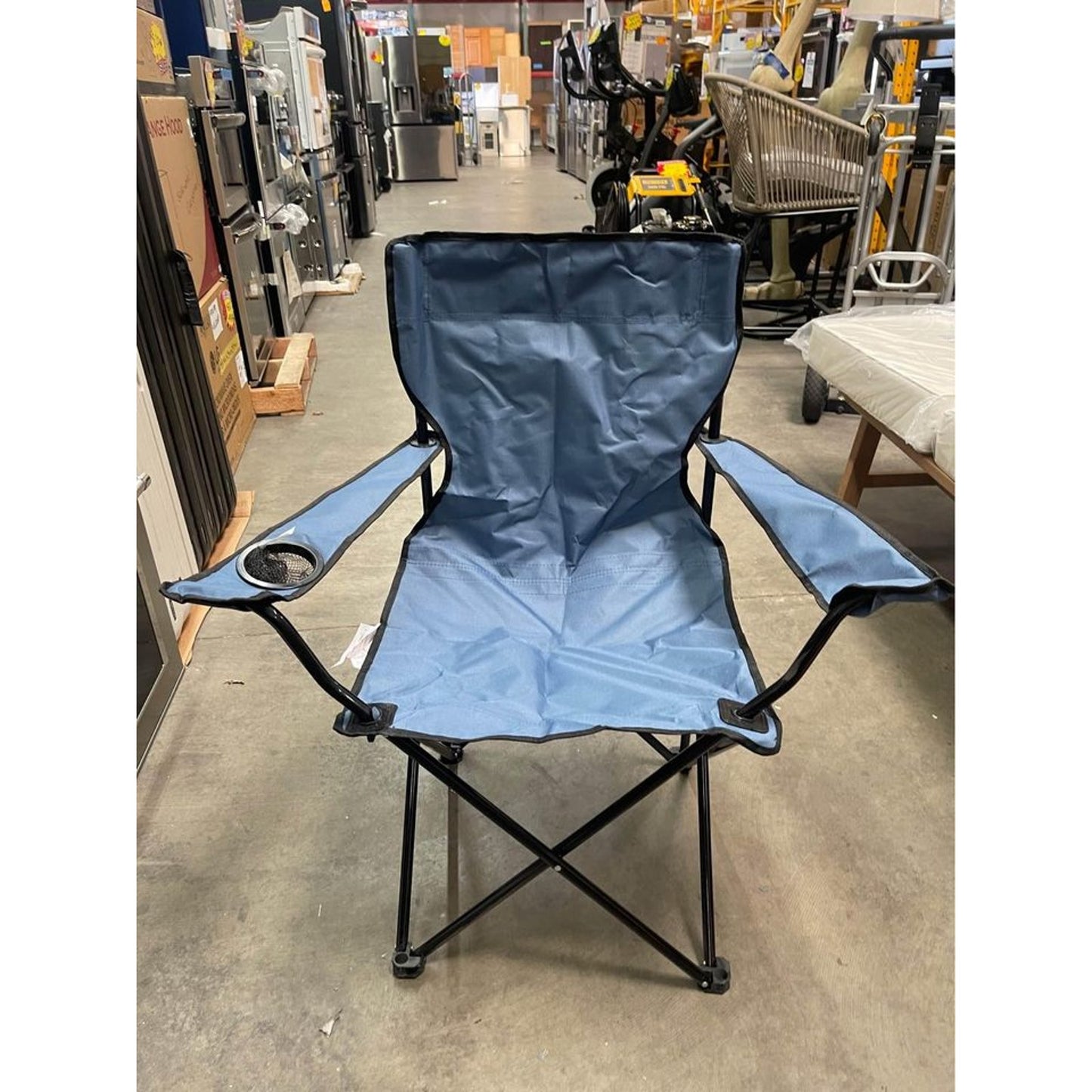 Basic Size Blue Metal Folding Chair