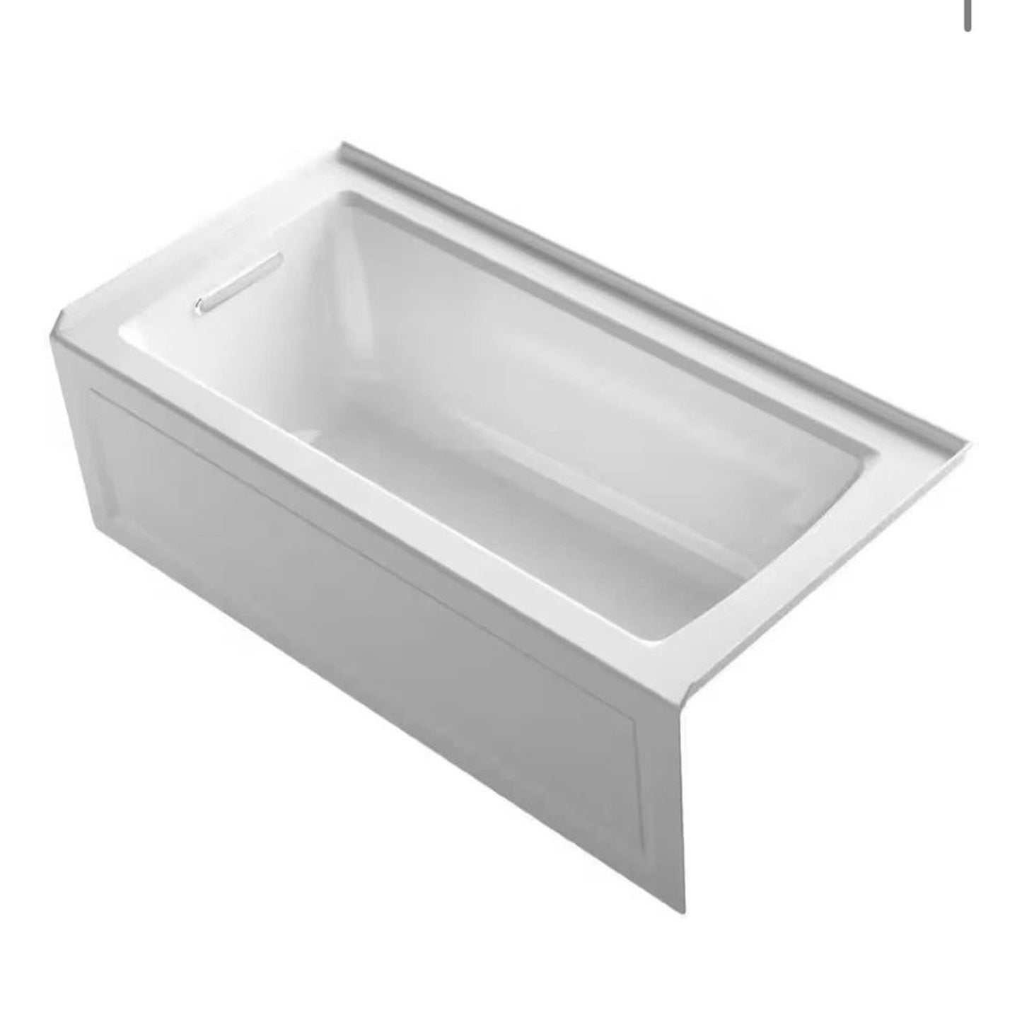 KOHLER Archer 60 in. x 30 in. Soaking Bathtub with Left-Hand Drain in White